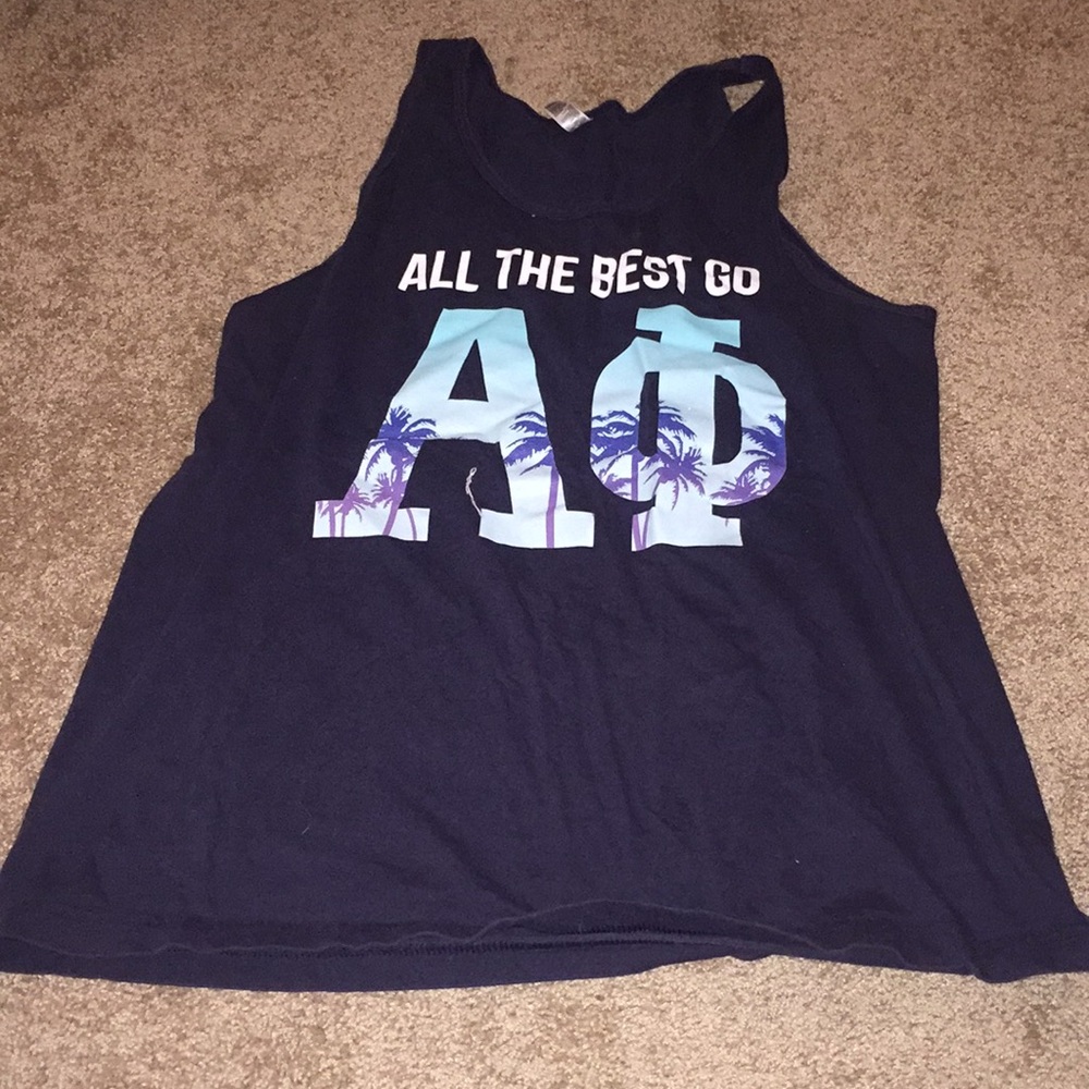 navy alpha phi tank